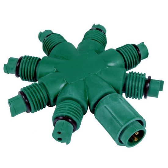 8 way coaxial splitter is used to connect multiple coax cable together.