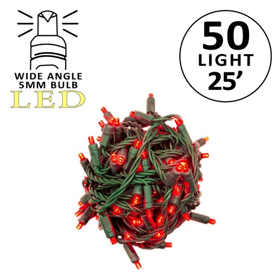 5MM 50L LED Mini Lights Gr Cord