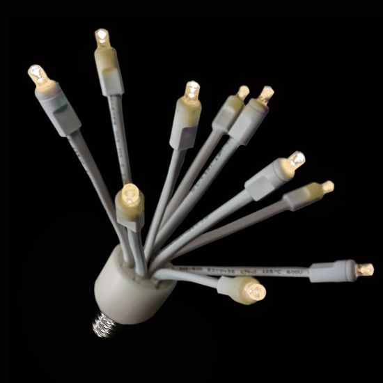 C9 Glitzer RGBWW Warm White Lights w/white base