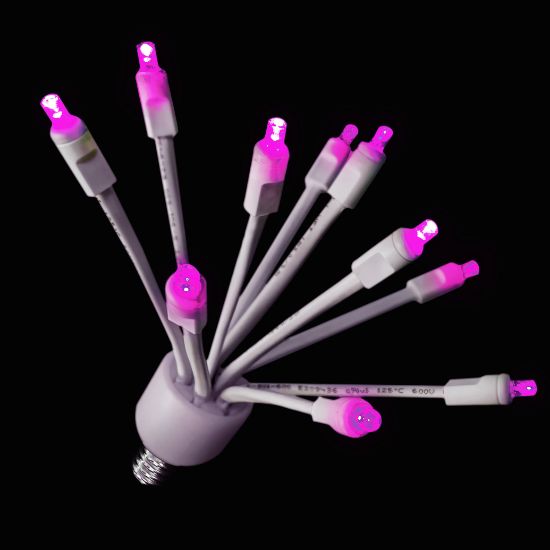 C9 LED Glitzer W/White Base