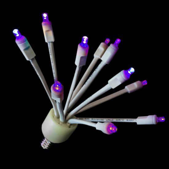 C9 LED Glitzer W/White Base