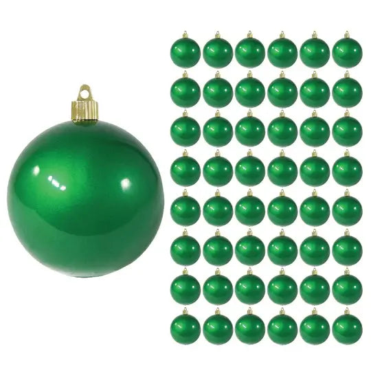 4" (100mm) Commercial Shatterproof Ball Ornament, Case, 48 Pieces