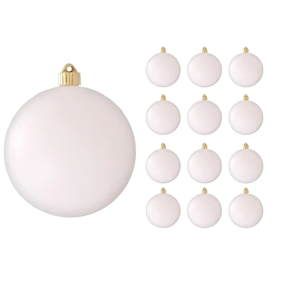 6" (150mm) Large Commercial Shatterproof Ball Ornaments, 1/Box, 12/Case, 12 Pieces