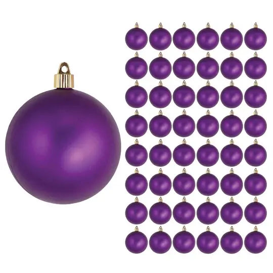 4" (100mm) Commercial Shatterproof Ball Ornament, Case, 48 Pieces
