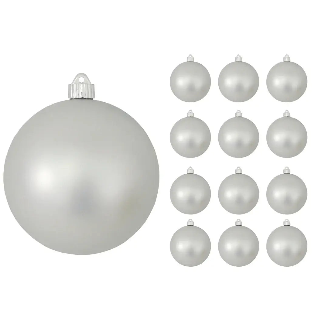 6" (150mm) Large Commercial Shatterproof Ball Ornaments, 1/Box, 12/Case, 12 Pieces