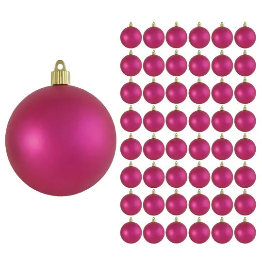 4" (100mm) Commercial Shatterproof Ball Ornament, Case, 48 Pieces