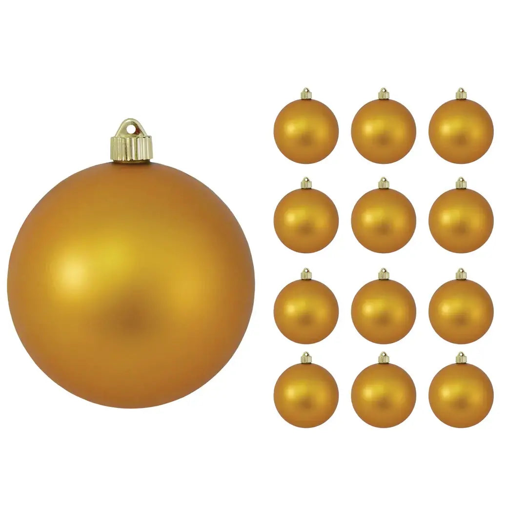 6" (150mm) Large Commercial Shatterproof Ball Ornaments, 1/Box, 12/Case, 12 Pieces