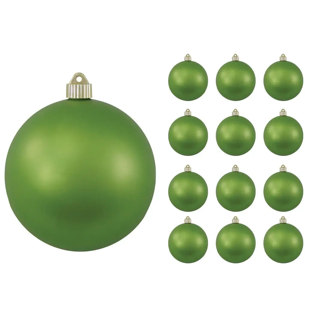 6" (150mm) Large Commercial Shatterproof Ball Ornaments, 1/Box, 12/Case, 12 Pieces