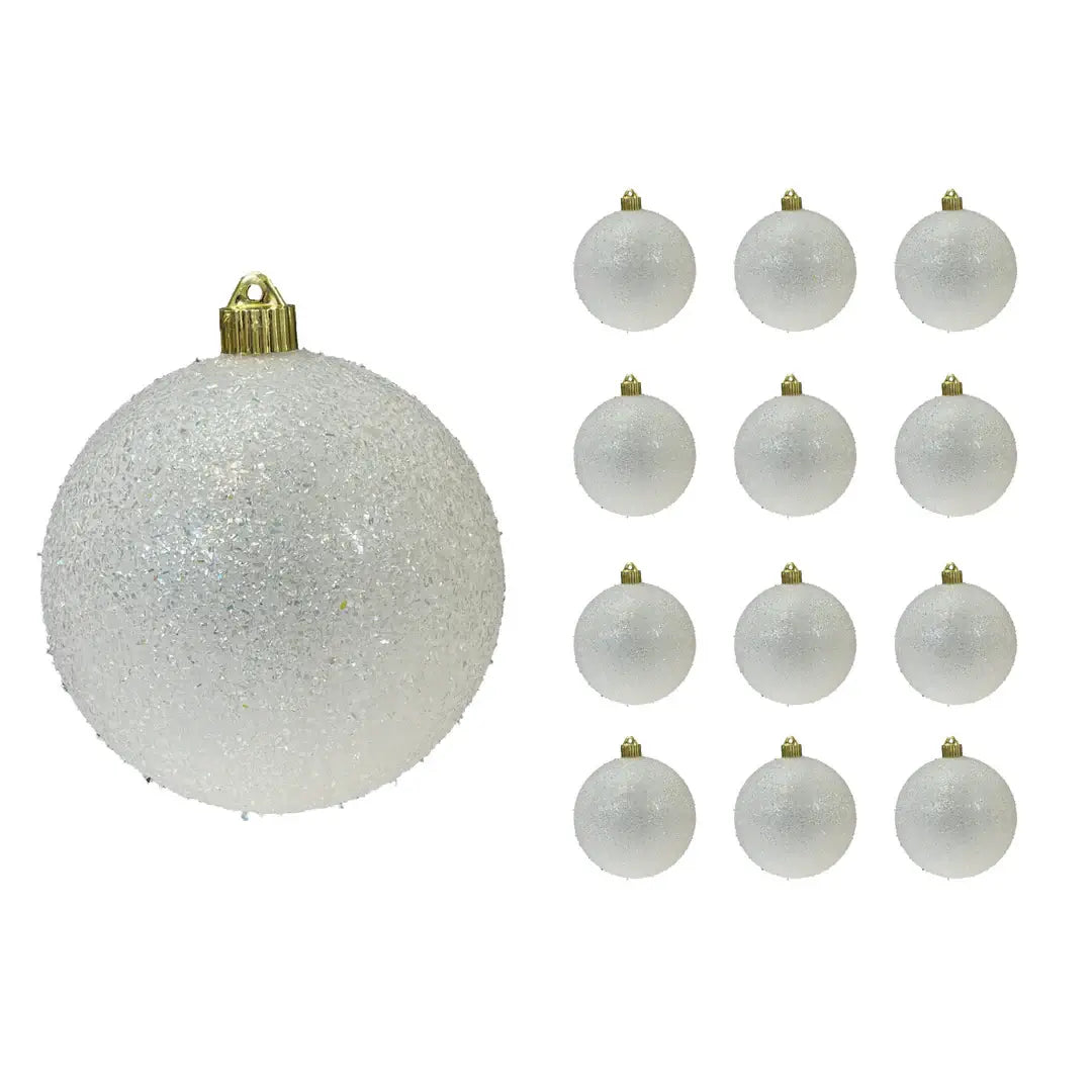 6" (150mm) Large Commercial Shatterproof Ball Ornaments, 1/Box, 12/Case, 12 Pieces