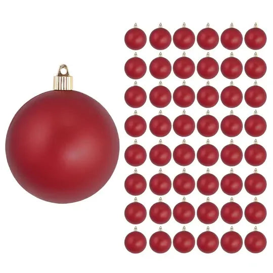 4" (100mm) Commercial Shatterproof Ball Ornament, Case, 48 Pieces