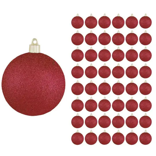 4" (100mm) Commercial Shatterproof Ball Ornament, Case, 48 Pieces