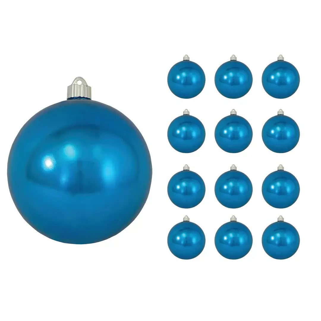 6" (150mm) Large Commercial Shatterproof Ball Ornaments, 1/Box, 12/Case, 12 Pieces