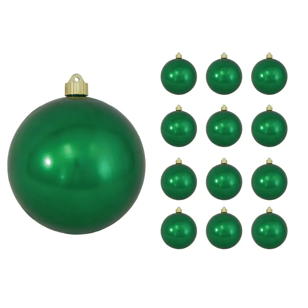 6" (150mm) Large Commercial Shatterproof Ball Ornaments, 1/Box, 12/Case, 12 Pieces