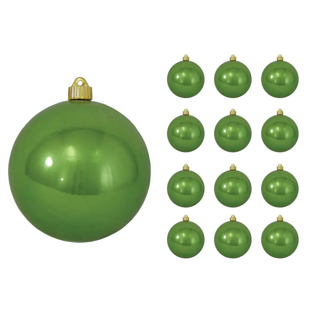 6" (150mm) Large Commercial Shatterproof Ball Ornaments, 1/Box, 12/Case, 12 Pieces
