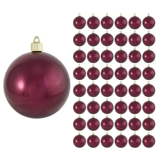 4" (100mm) Commercial Shatterproof Ball Ornament, Case, 48 Pieces