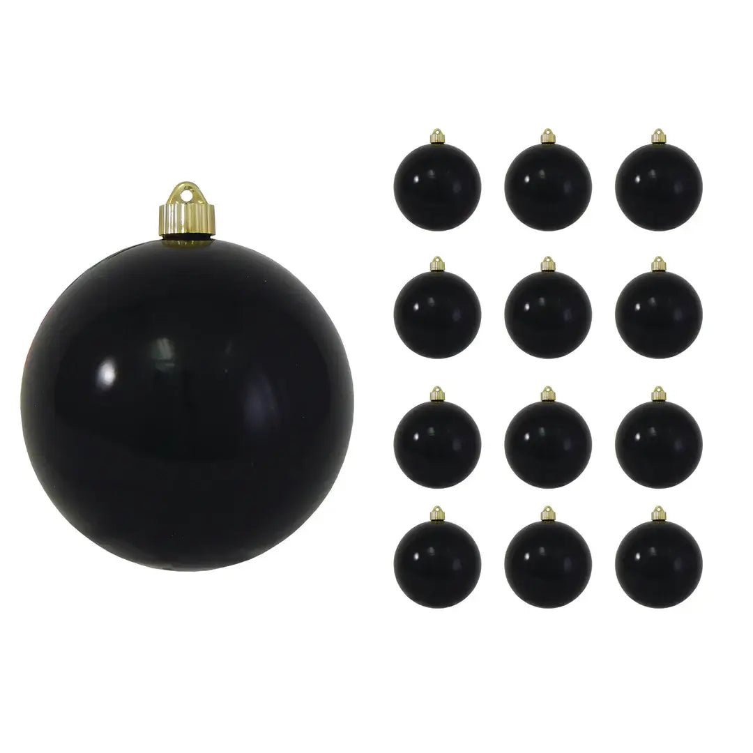 6" (150mm) Large Commercial Shatterproof Ball Ornaments, 1/Box, 12/Case, 12 Pieces