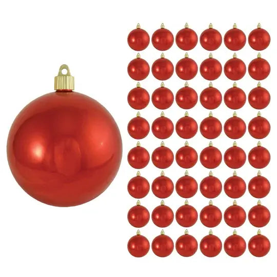 4" (100mm) Commercial Shatterproof Ball Ornament, Case, 48 Pieces