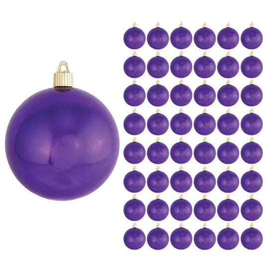 4" (100mm) Commercial Shatterproof Ball Ornament, Case, 48 Pieces