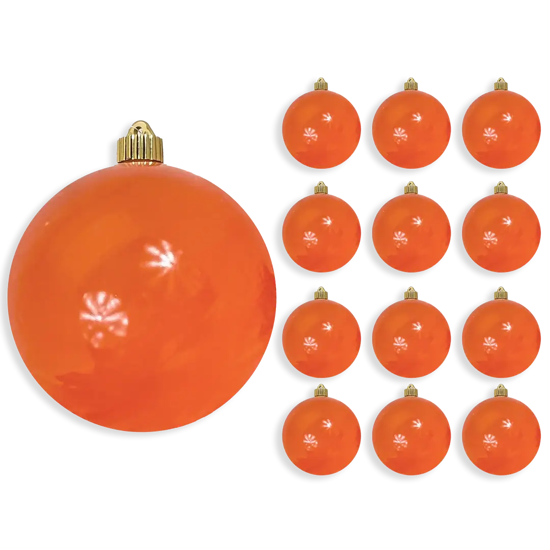 6" (150mm) Large Commercial Shatterproof Ball Ornaments, 1/Box, 12/Case, 12 Pieces