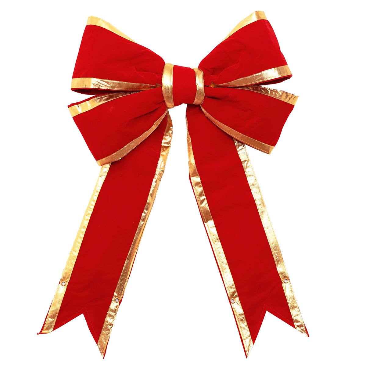 Holidynamics Red Velvet Bow — Gold Trim / 24" — pack of 2