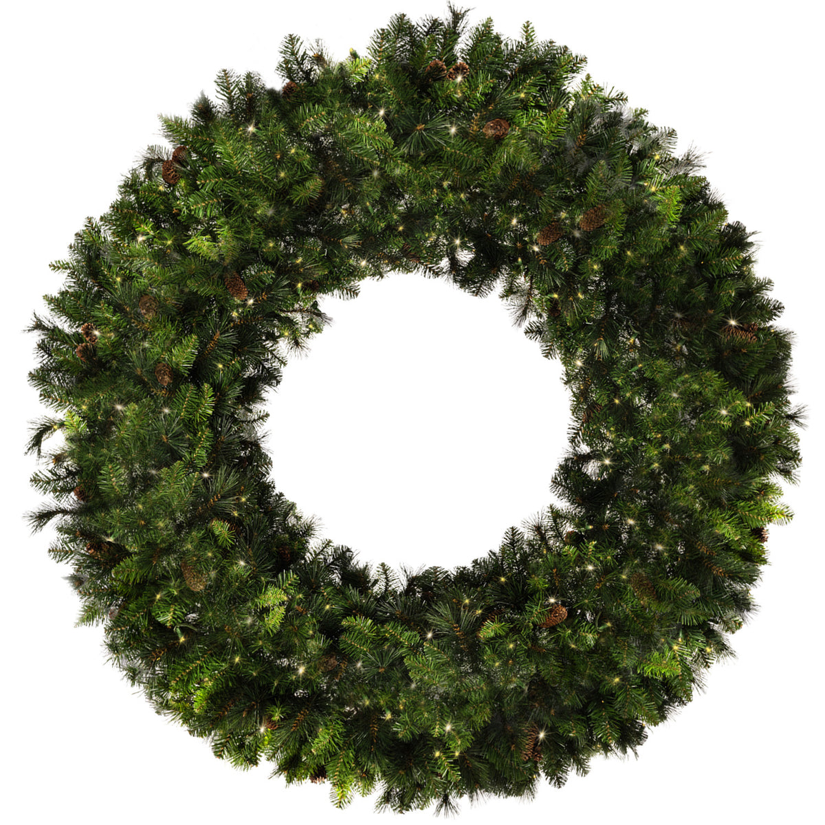Holidynamics Mixed Noble Wreath, Warm White — 96"