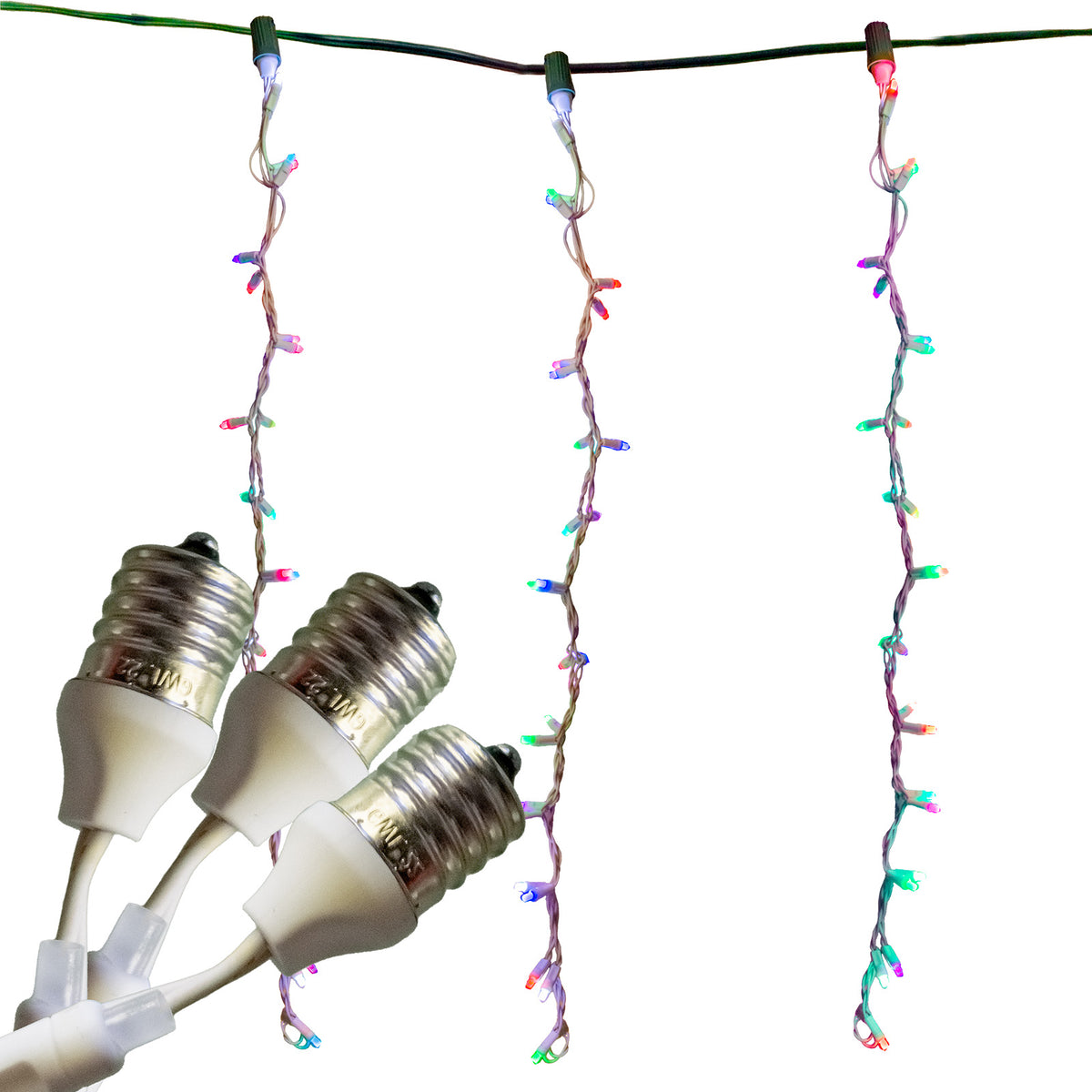 Holidynamics C9/E17 Light+HUB Icicle Sets & String Lights