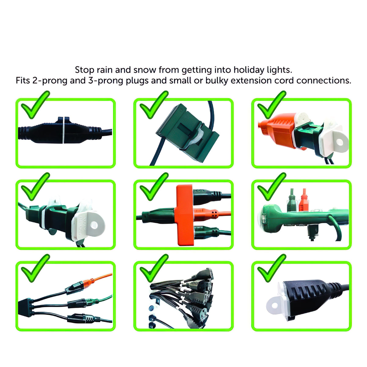 Holidynamics Extension Cord Plug and Gasket — Pack of 50