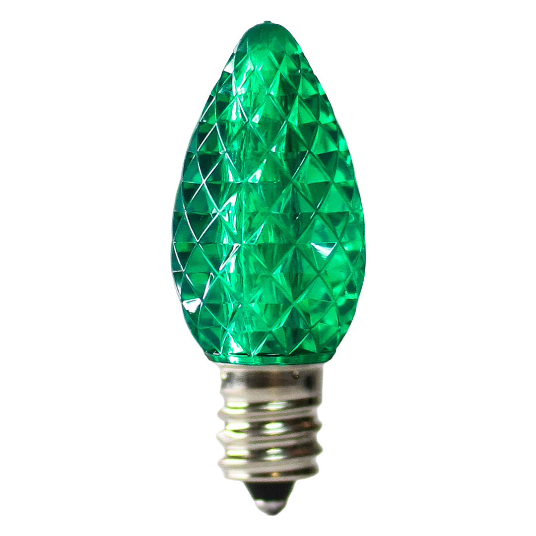 Holidynamics C7 LED Polycarbonate Bulbs, Transparent — Pack of 25