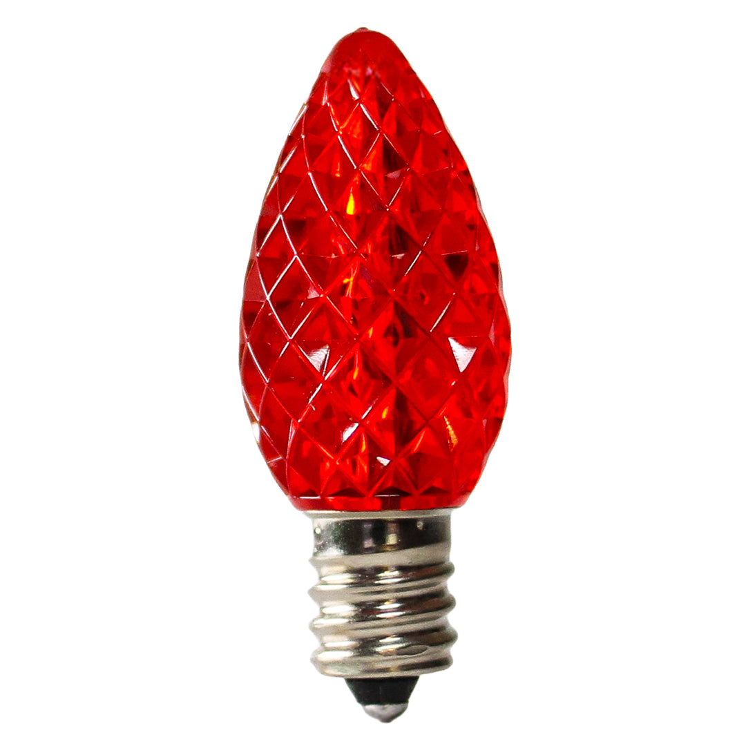 Holidynamics C7 LED Polycarbonate Bulbs, Transparent — Pack of 25