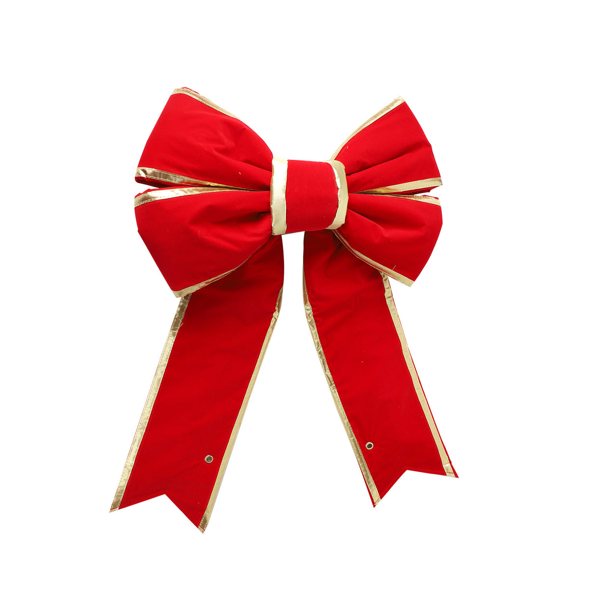 Holidynamics Canvas Bow with Gold Trim — Red / 12" — pack of 8