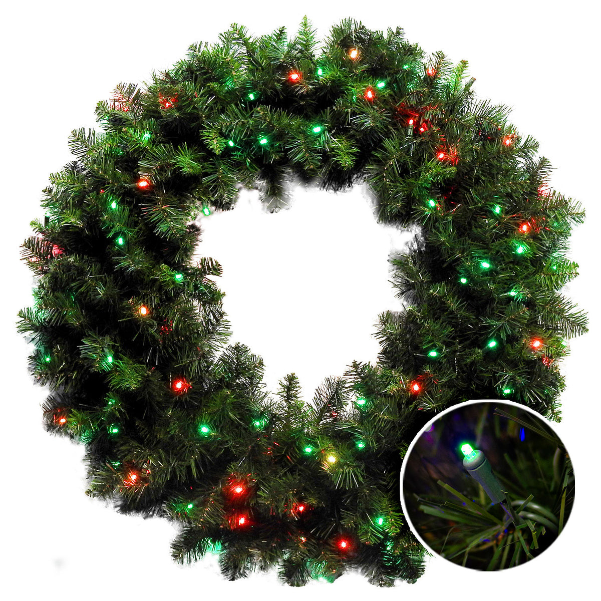 Holidynamics Overlit Dynamic RGBWW Wreath, 3MM — 36"