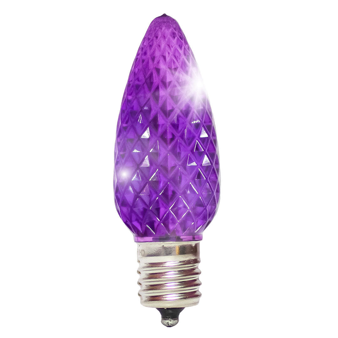 Holidynamics C9 LED Twinkle Bulbs, Transparent Faceted — Case of 500