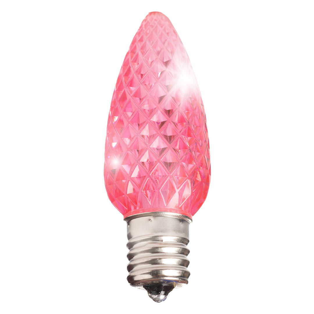Holidynamics C9 LED Twinkle Bulbs, Transparent Faceted — Case of 500