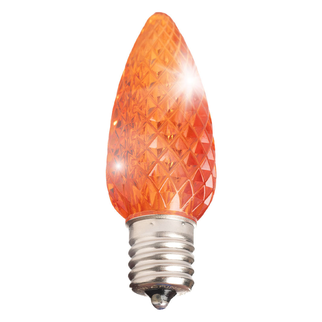 Holidynamics C9 LED Twinkle Bulbs, Transparent Faceted — Case of 500