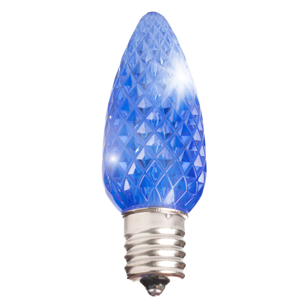 Holidynamics C9 LED Twinkle Bulbs, Transparent Faceted — Case of 500