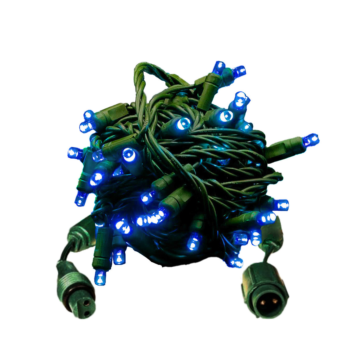 Holidynamics Coaxial 5MM LED Mini Lights, Green Wire, 4" Spacing — Case Packs