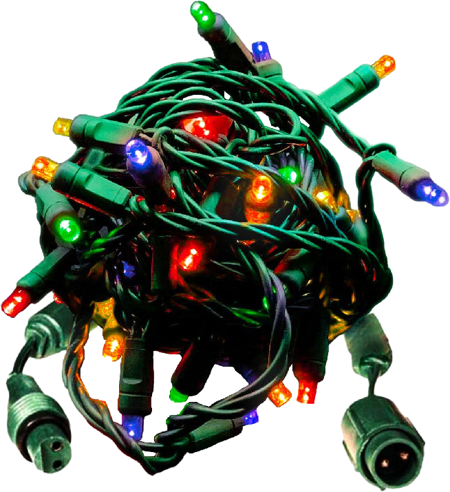 Holidynamics Coaxial 5MM LED Mini Lights, Green Wire, 4" Spacing — Case Packs