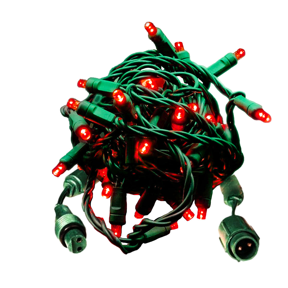 Holidynamics Coaxial 5MM LED Mini Lights, Green Wire, 4" Spacing — Case Packs