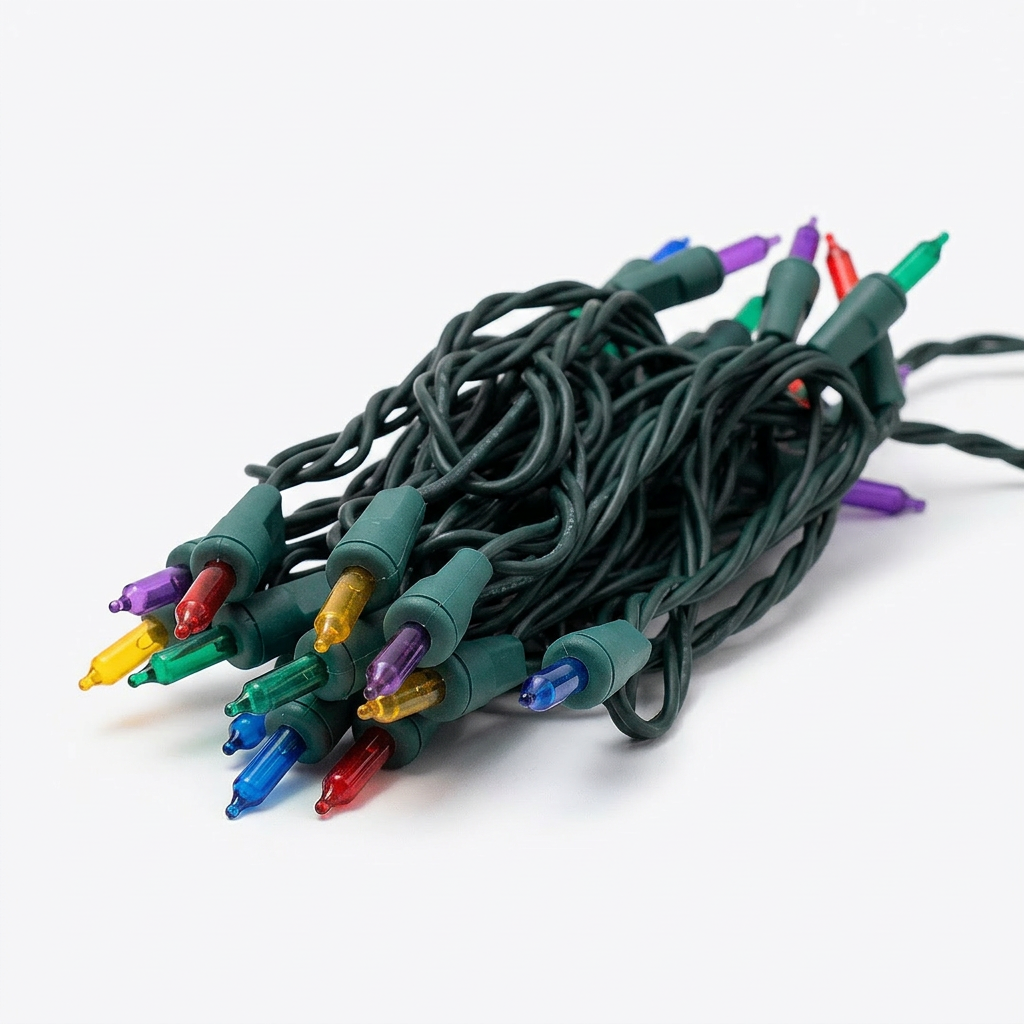 Holidynamics M8 & T5 LED Light Sets, Green Wire, 4" Spacing — Case Packs
