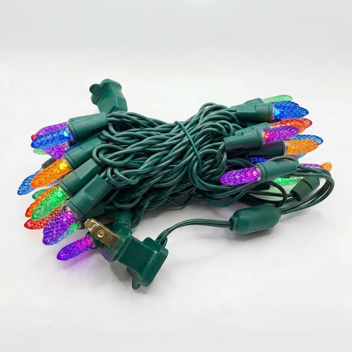 Holidynamics M8 & T5 LED Light Sets, Green Wire, 4" Spacing — Case Packs