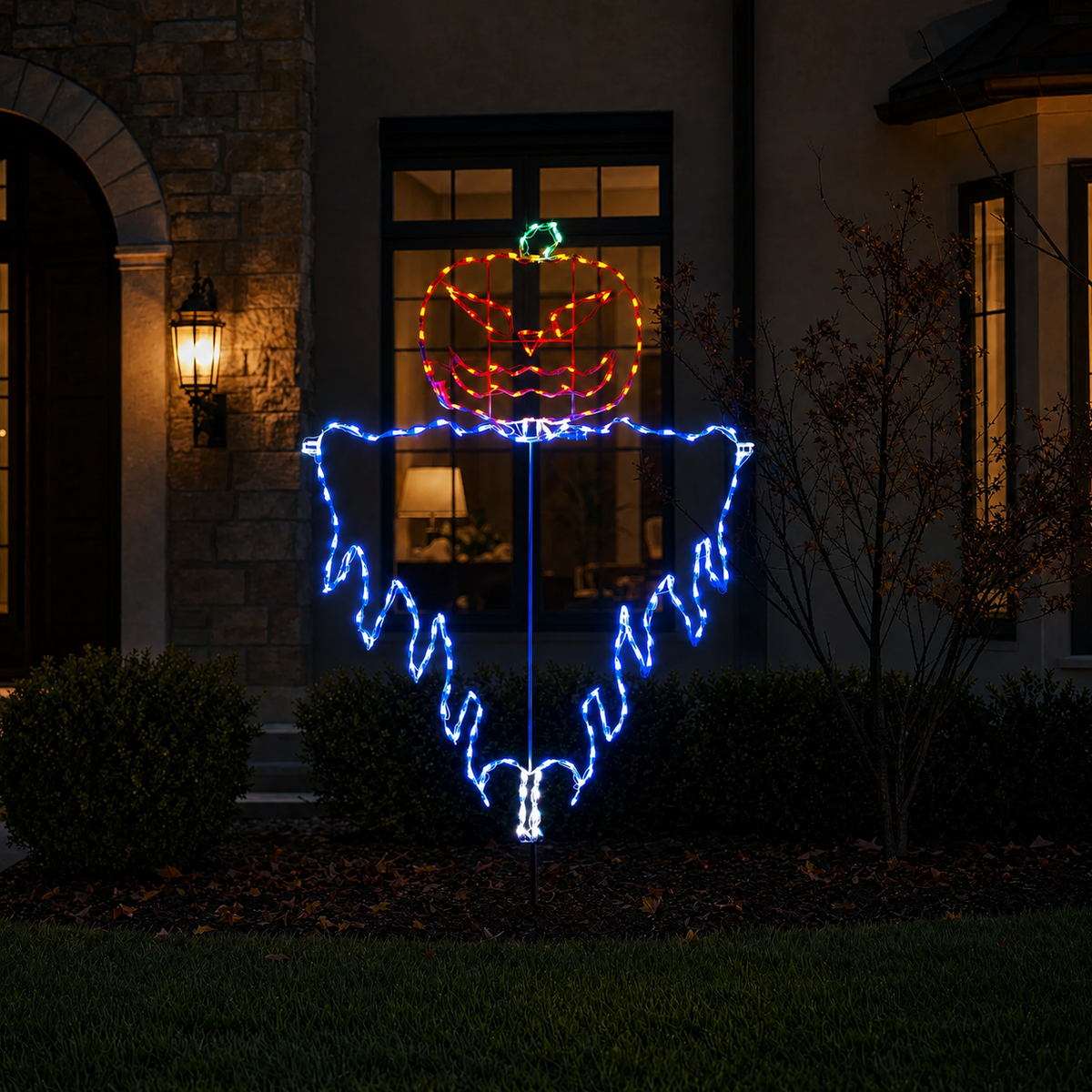 Holidynamics Lighted Halloween Pumpkins & Scarecrows