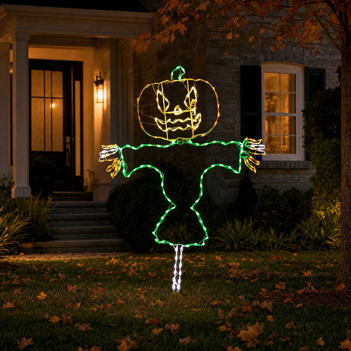 Holidynamics Lighted Halloween Pumpkins & Scarecrows
