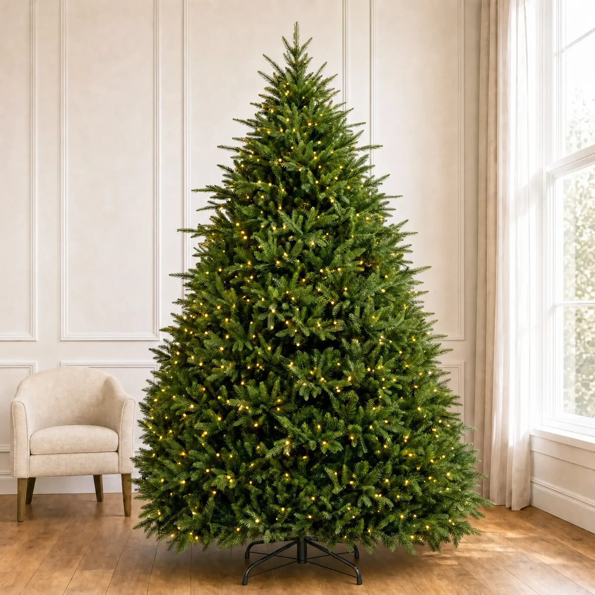 Holidynamics Dynamic RGBWW Pre-Lit Christmas Tree — Fraser Pine — full / 9'