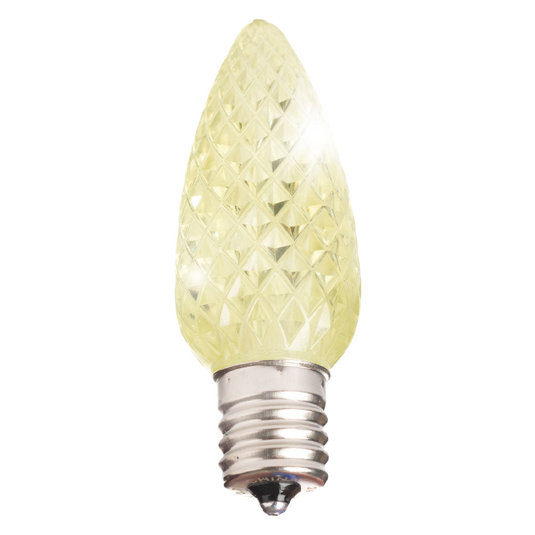 Holidynamics C9 LED Twinkle Bulbs, Transparent Faceted — Case of 500