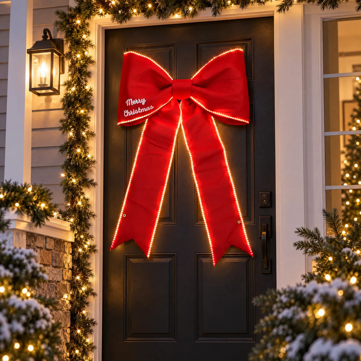Holidynamics 30" Lighted Message Bow — Merry Christmas