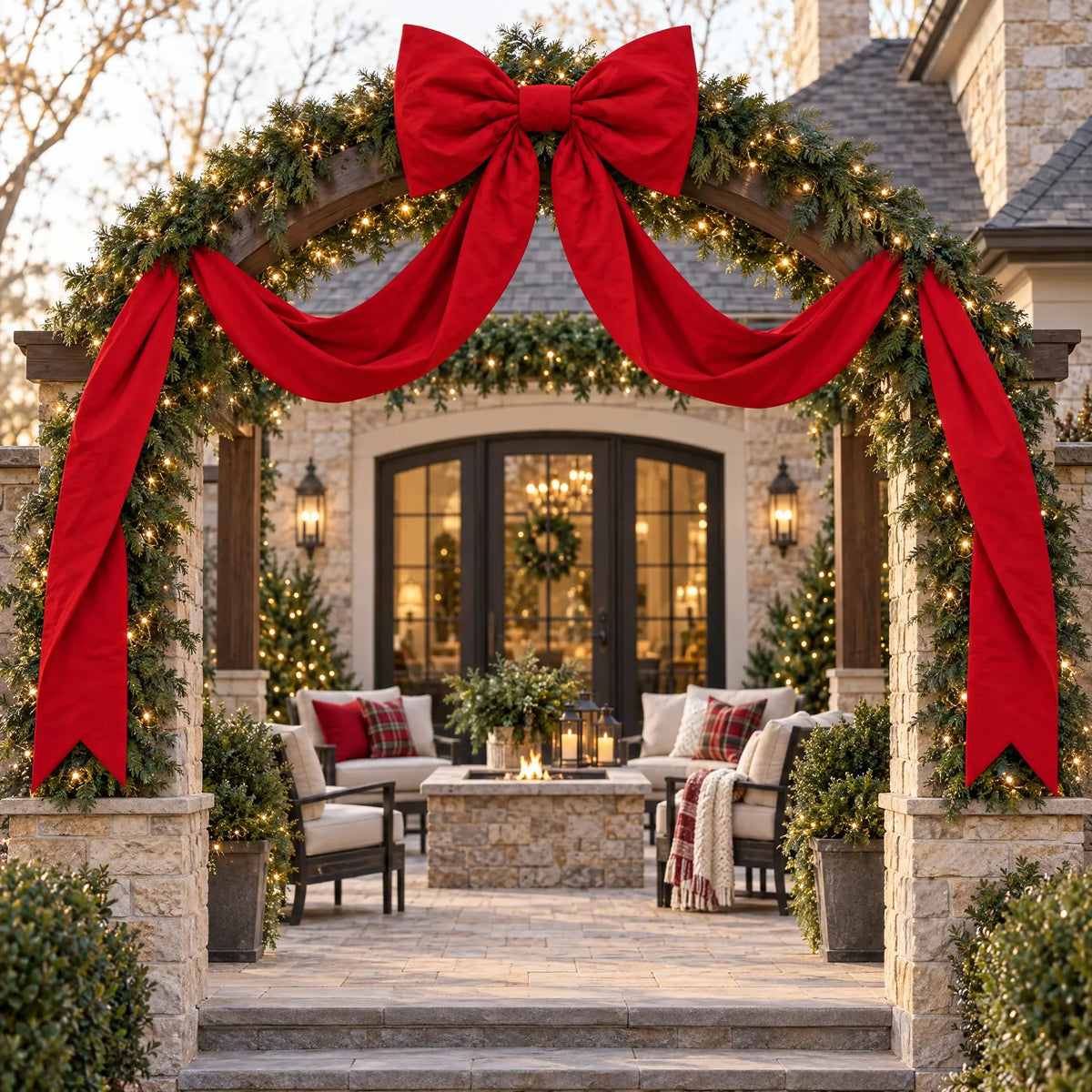Holidynamics 10' Red Canvas Bow