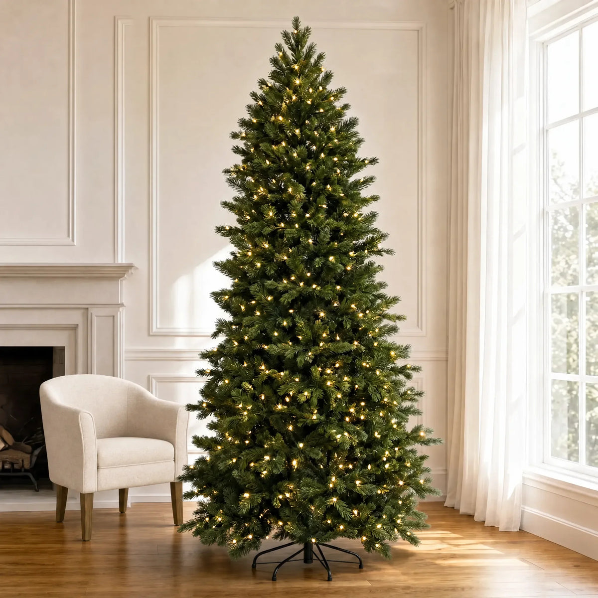 Holidynamics Dynamic RGBWW Pre-Lit Christmas Tree — Swiss Pine — G12 bulbs / 7.5'