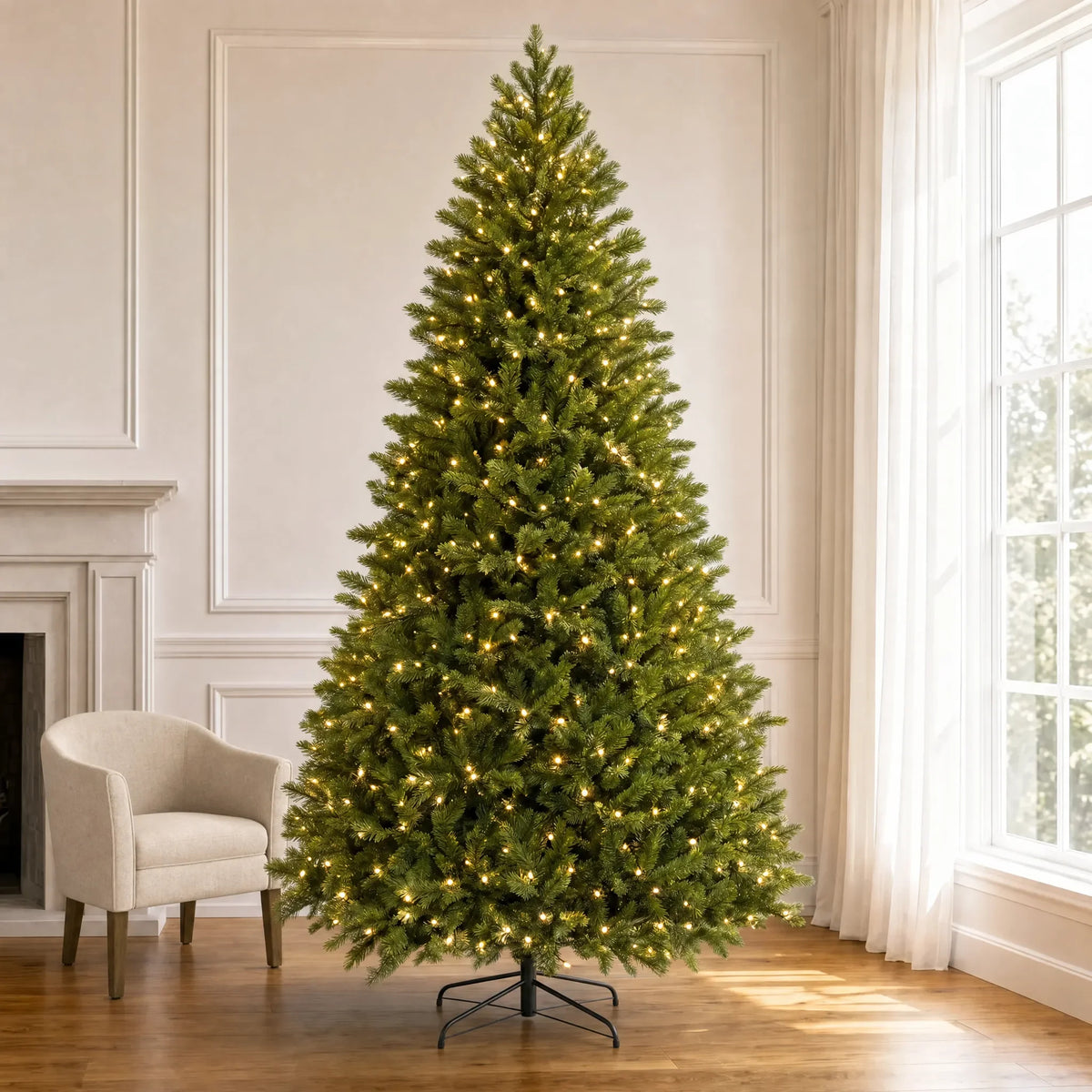 Holidynamics Dynamic RGBWW Pre-Lit Christmas Tree — Swiss Pine — G12 bulbs / 10'