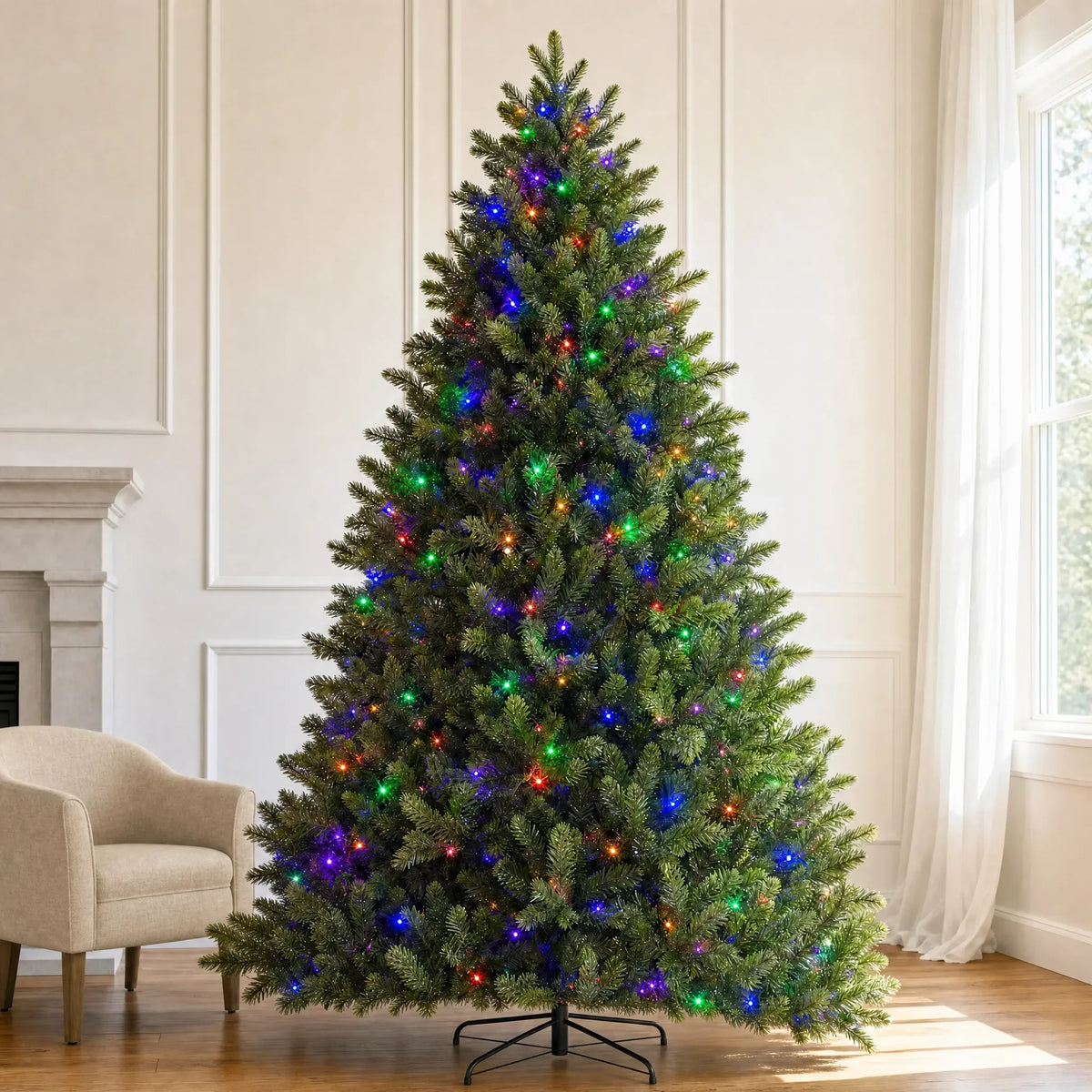 Holidynamics 7' Full LED Palmetto Pine LED