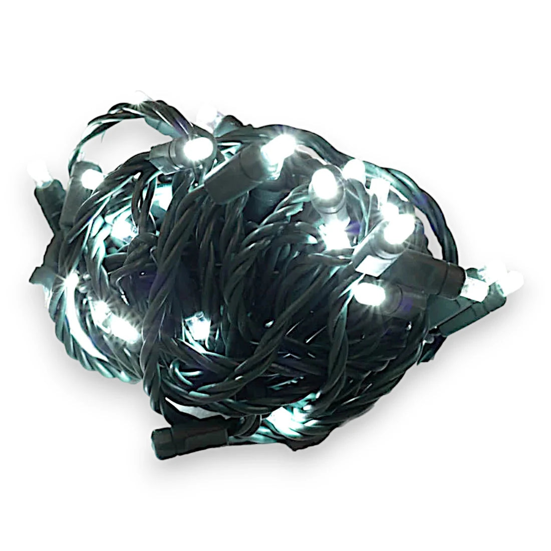 50L 6" Coaxial (Water Tight) Twinkle Mini Christmas Lights - Pure White Twinkle (5900-6900K)